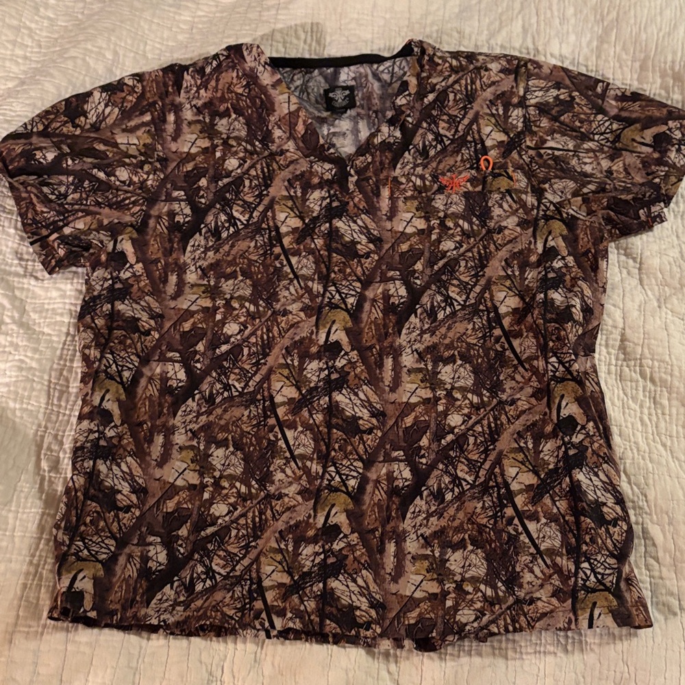 Med Couture Camouflage V-Neck Scrub Top